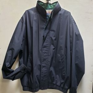 Members Only mens large long tall vintage blue/green casual full zip jacket